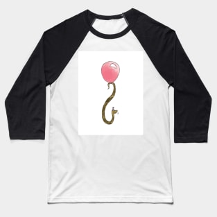 Snake with Balloon - Happy Birthday Baseball T-Shirt